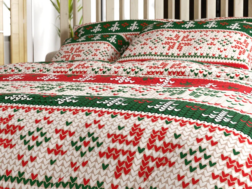 Lenjerie de pat din microfibra FROSTED CHRISTMAS colorata Dimensiune lenjerie de pat: 70 x 90 cm | 140 x 220 cm