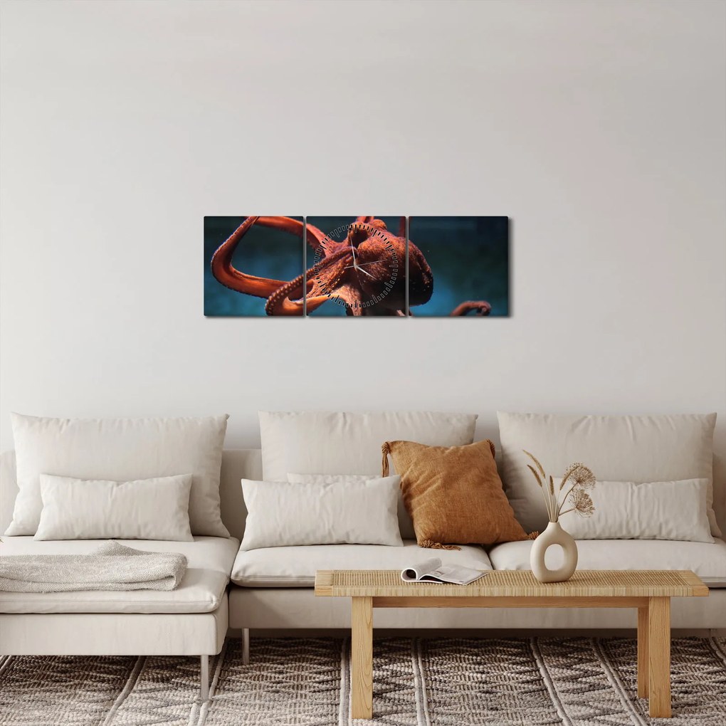 Tablou - Caracatiță (cu ceas) (90x30 cm)