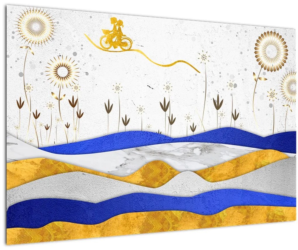 Tablou - Munții aurii (90x60 cm)