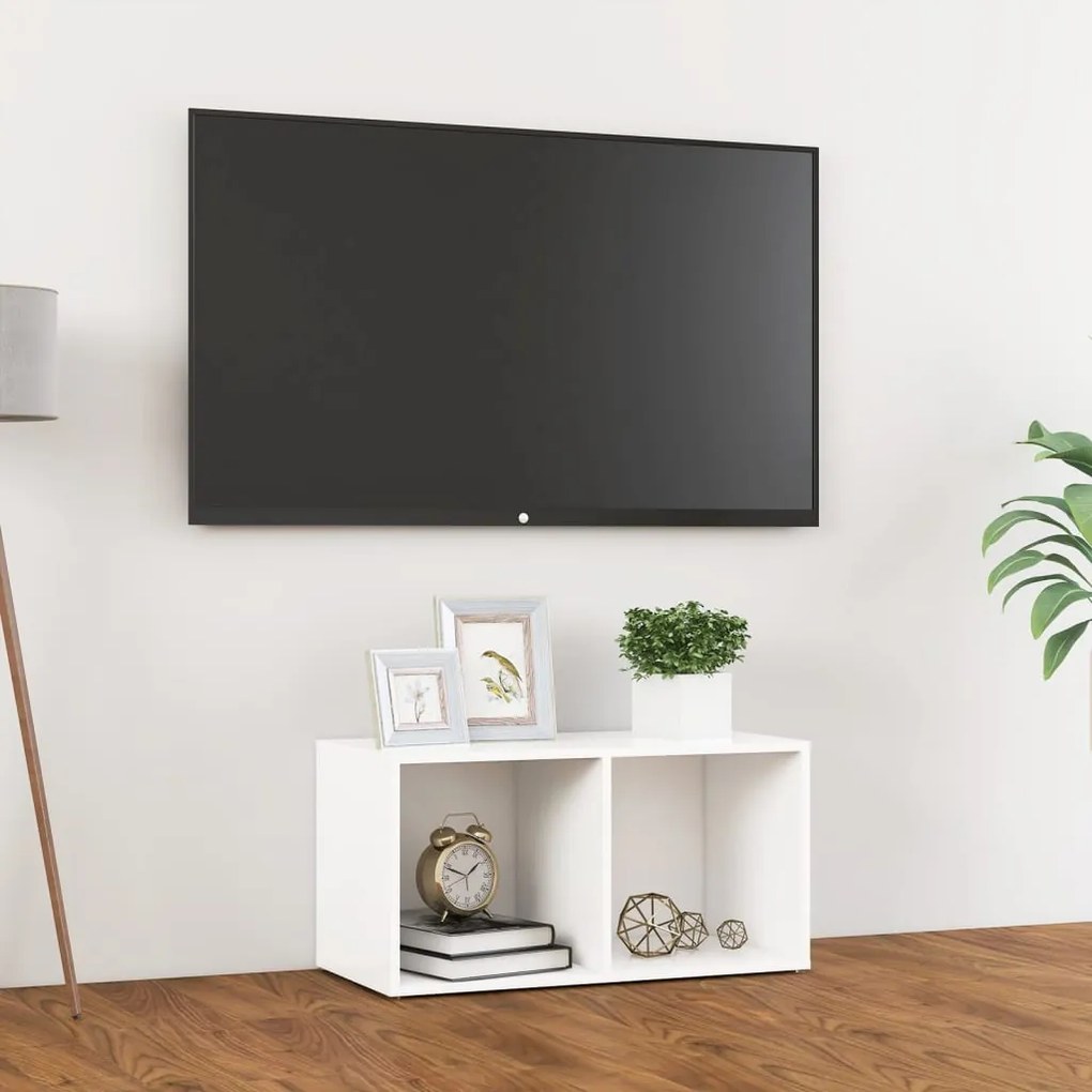 805525 vidaXL Comodă TV, alb, 72x35x36,5 cm, PAL