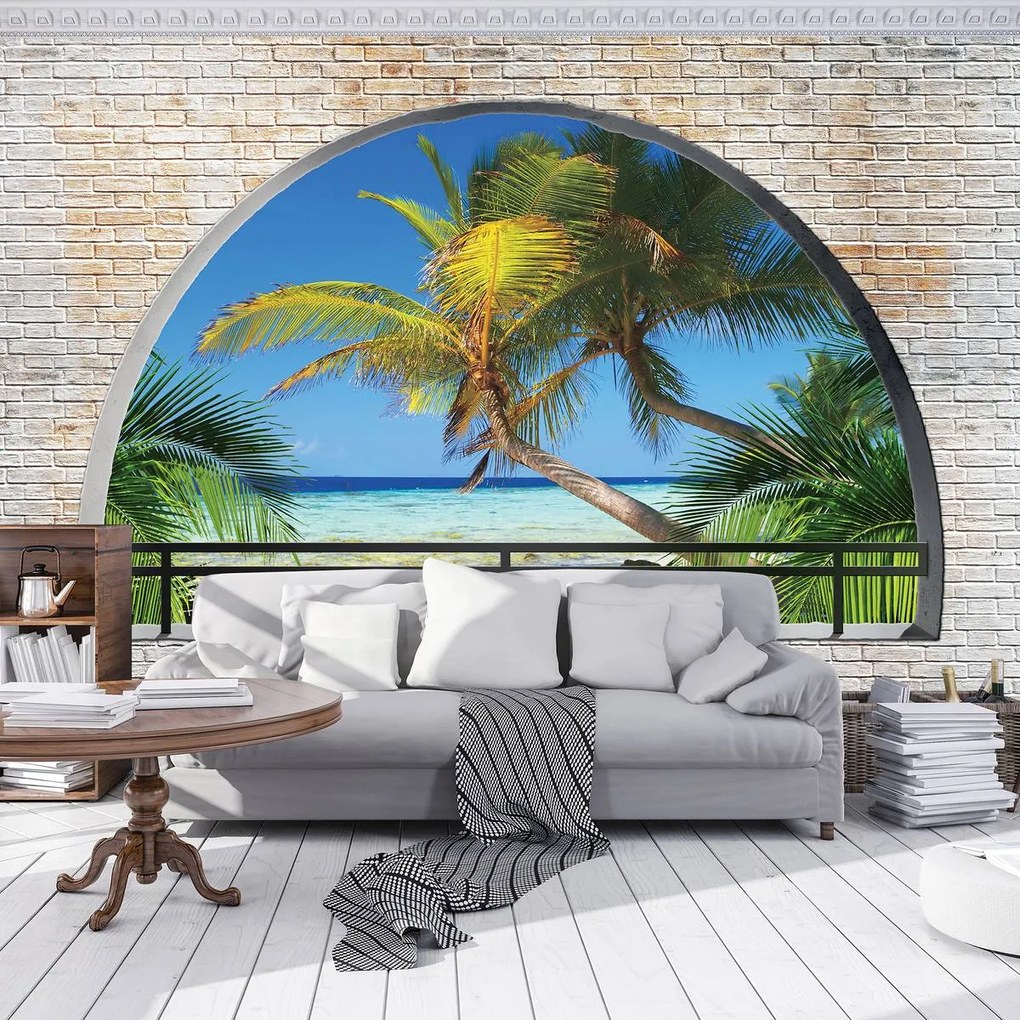 Fototapet - Privire spre palmieri (152,5x104 cm)