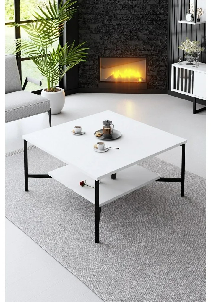 Măsuță de cafea Black Line White