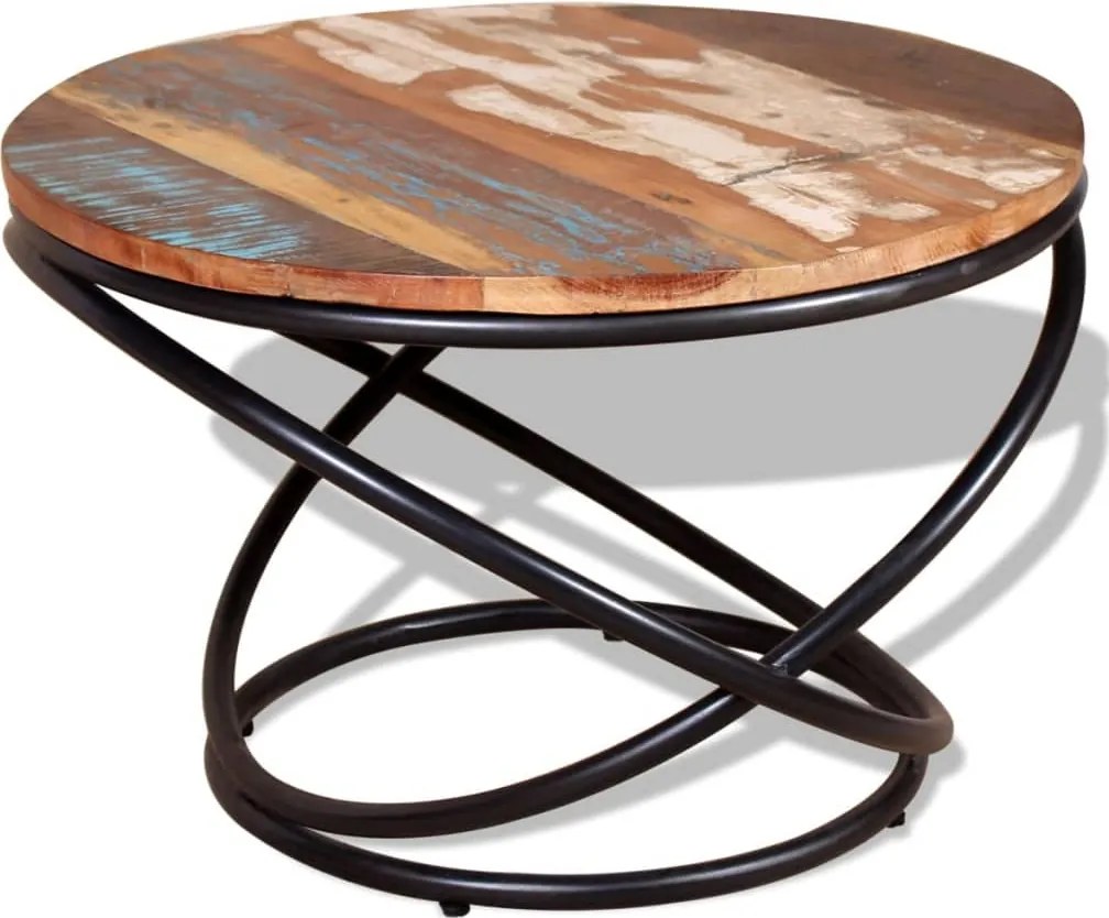 vidaXL Măsuță de cafea, 60 x 60 x 40 cm, lemn masiv reciclat