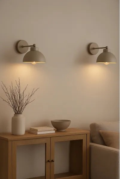 Brilagi - Lampă de perete MOON 1xE27/60W/230V bej/auriu