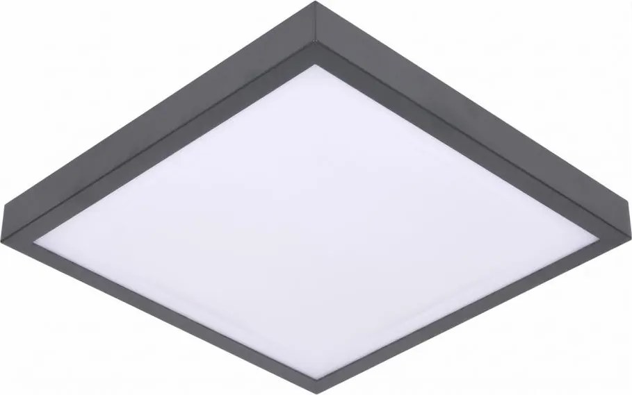 Plafonieră LED VITALI cu senzor, 24W/230V, 4000K, 33x33 cm, antracit