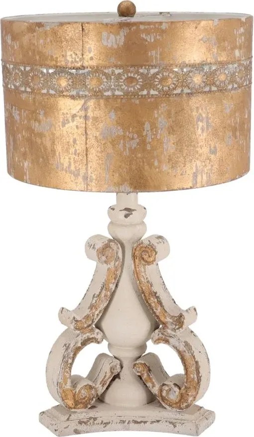 Lampa Shabby Chic Oro rasina si metal H 67 cm