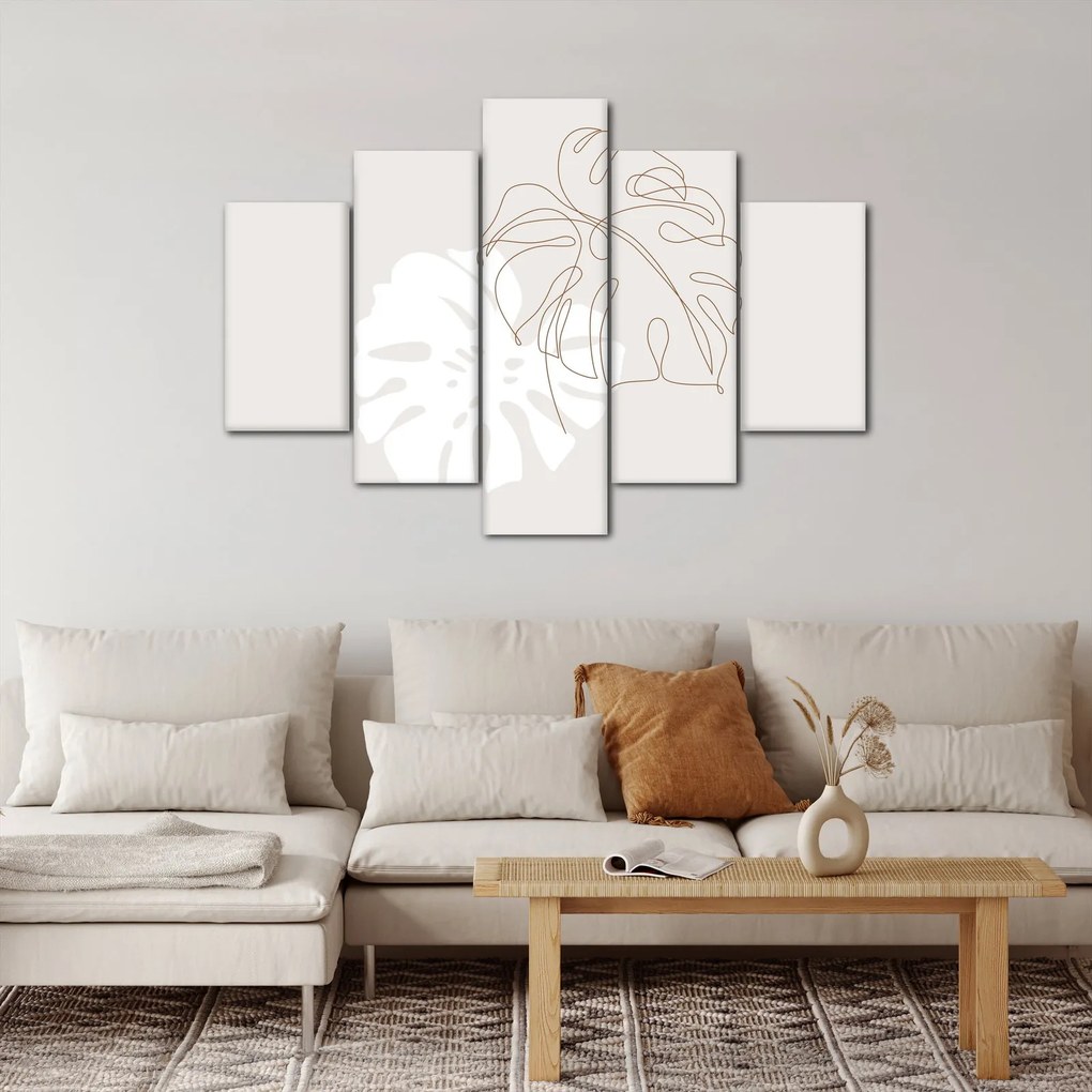 Tablou - Linia de artă monstera N⁰2 (150x105 cm)