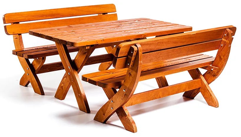 Set mobilier gradina Wien, 160 cm, cires, 6 pers.
