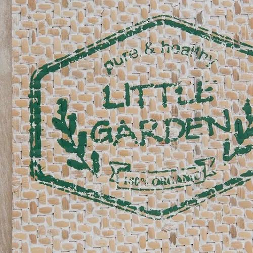 Suport chei Little Garden din lemn natur si verde 20x30 cm
