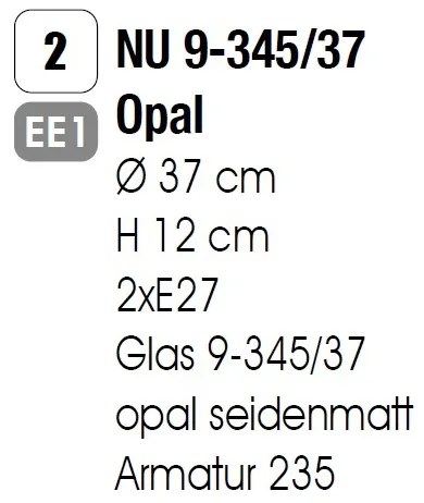 Plafoniera moderna diametru 37cm, Alba