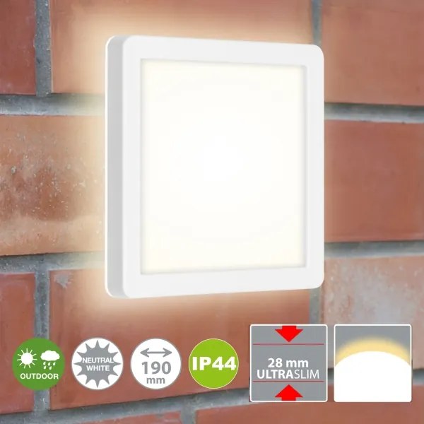 Plafonieră LED/8W/230V 19x19 cm albă IP44 Briloner 3010-016