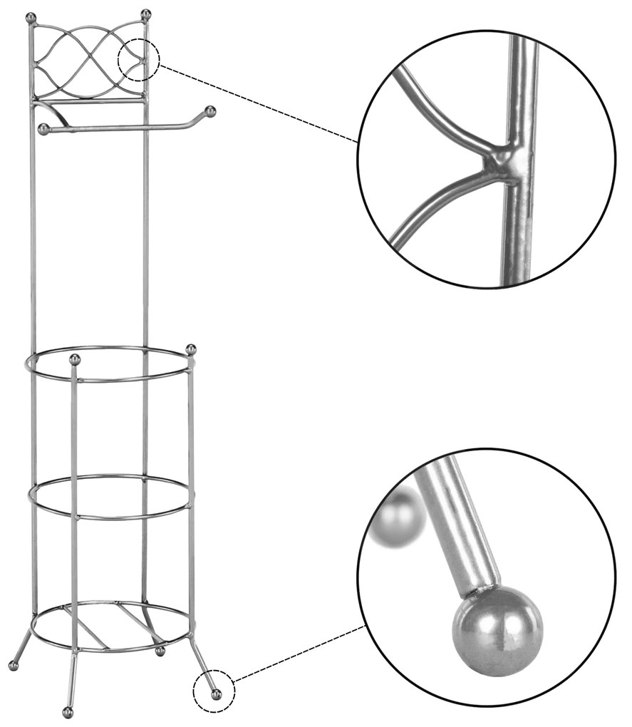 Suport hârtie igienică, metal/argintiu, BRIZO