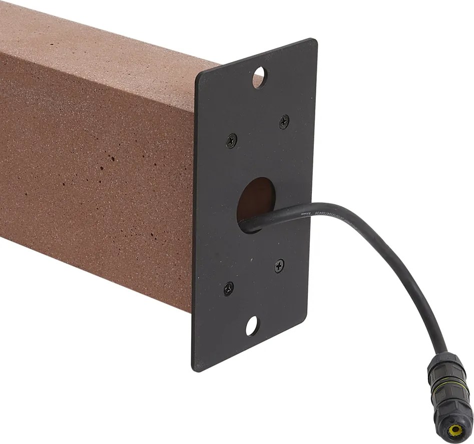 Lampa modernă de exterior tip stâlp teracotă 65 cm IP44 - Pompei