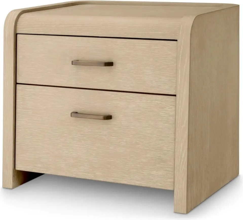 Noptiera design LUX, Furnir de stejar albit, Joane