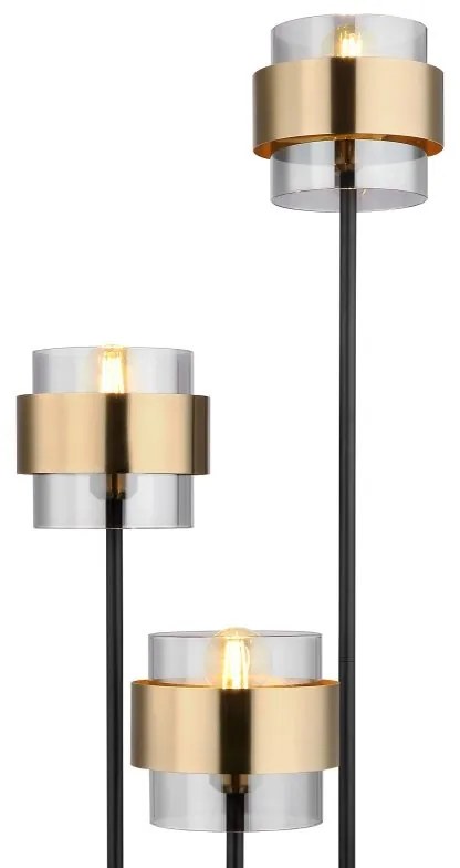 Lampadar, lampa de podea design modern MILLEY negru, auriu