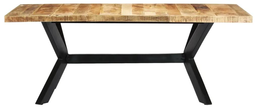 Masa de bucatarie, 200x100x75 cm, lemn masiv de mango 1, Maro deschis, 200 cm