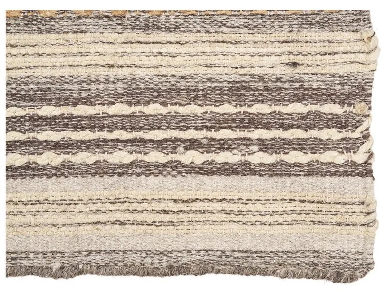 Covor maro țesut manual din amestec de iută 60x90 cm Morena – House Nordic