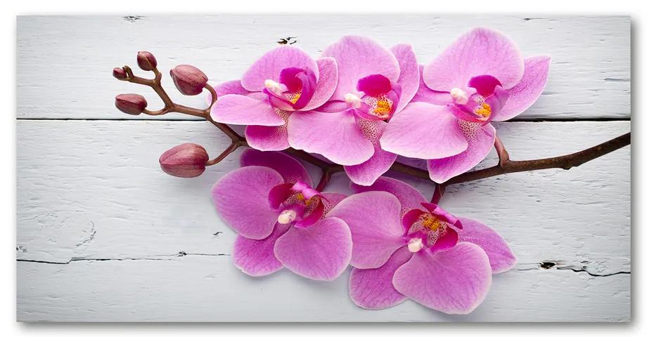 Tablou acrilic Orhideea pe lemn
