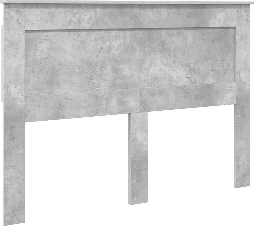 vidaXL Tăblie cap cu headboard Gri din beton 150 cm Lemn compozit