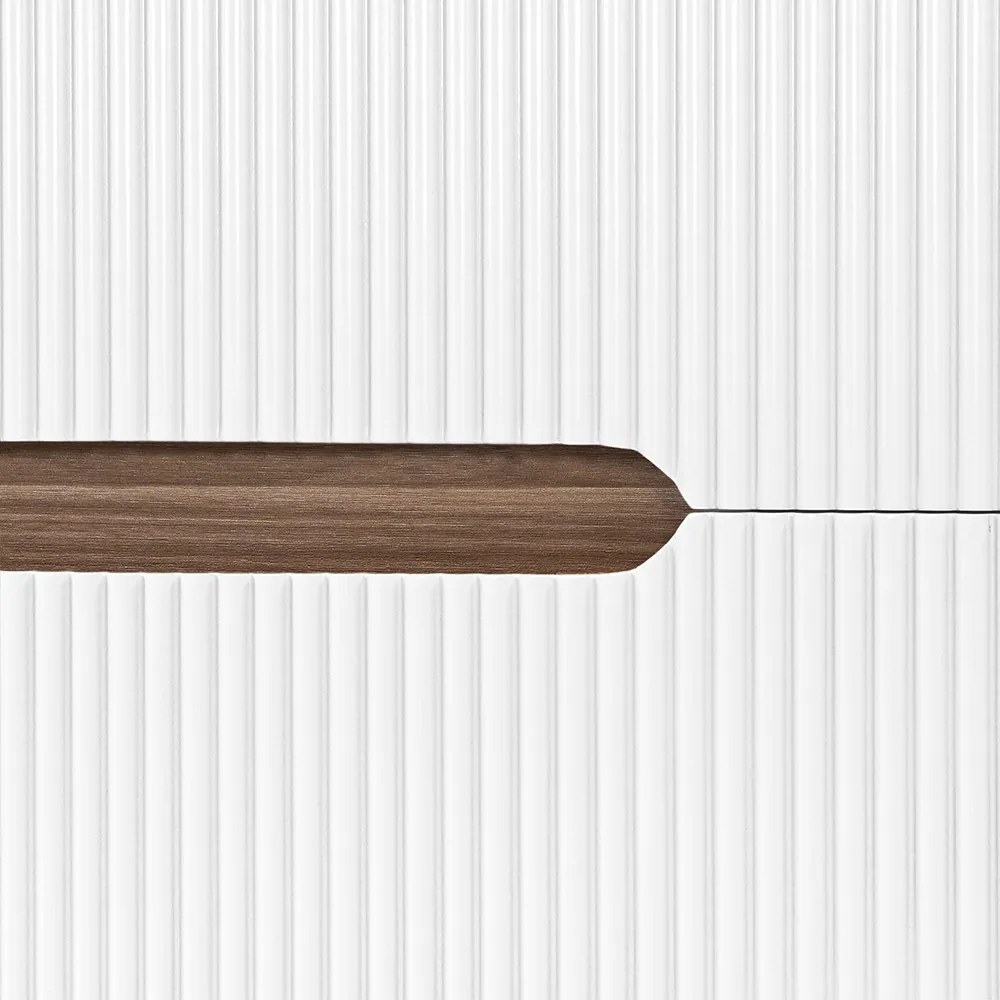 Trent 80 dulap de baie inferior cu chiuvetă ceramică (2 sertare) sunset oak-alb