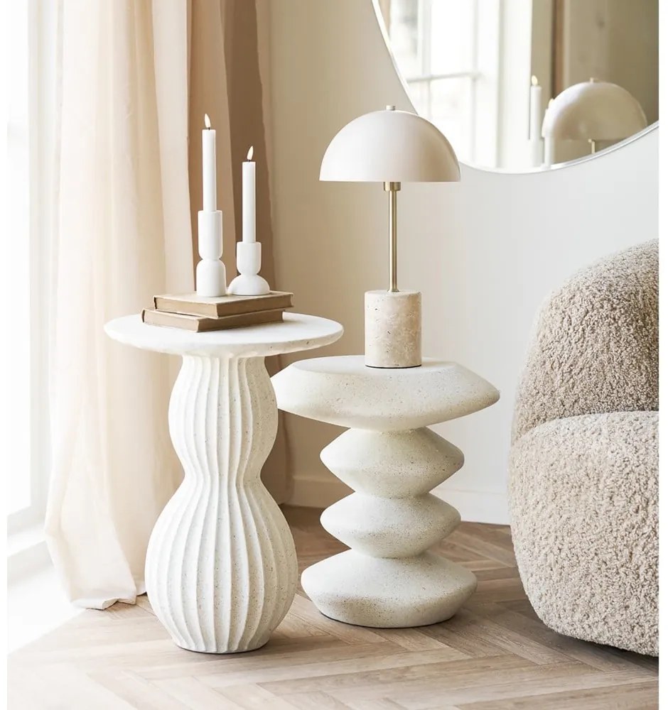 Măsuță auxiliară rotundă din piatră ø 36 cm Blackburn – House Nordic