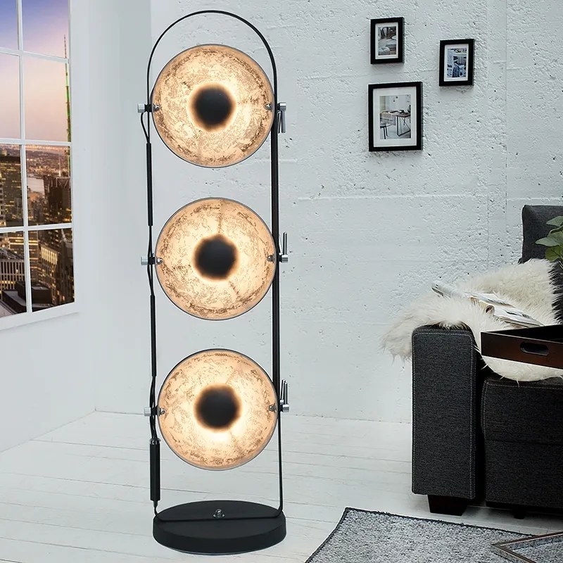 Lampa de podea design retro Studio negru/ argintiu A-37470 VC