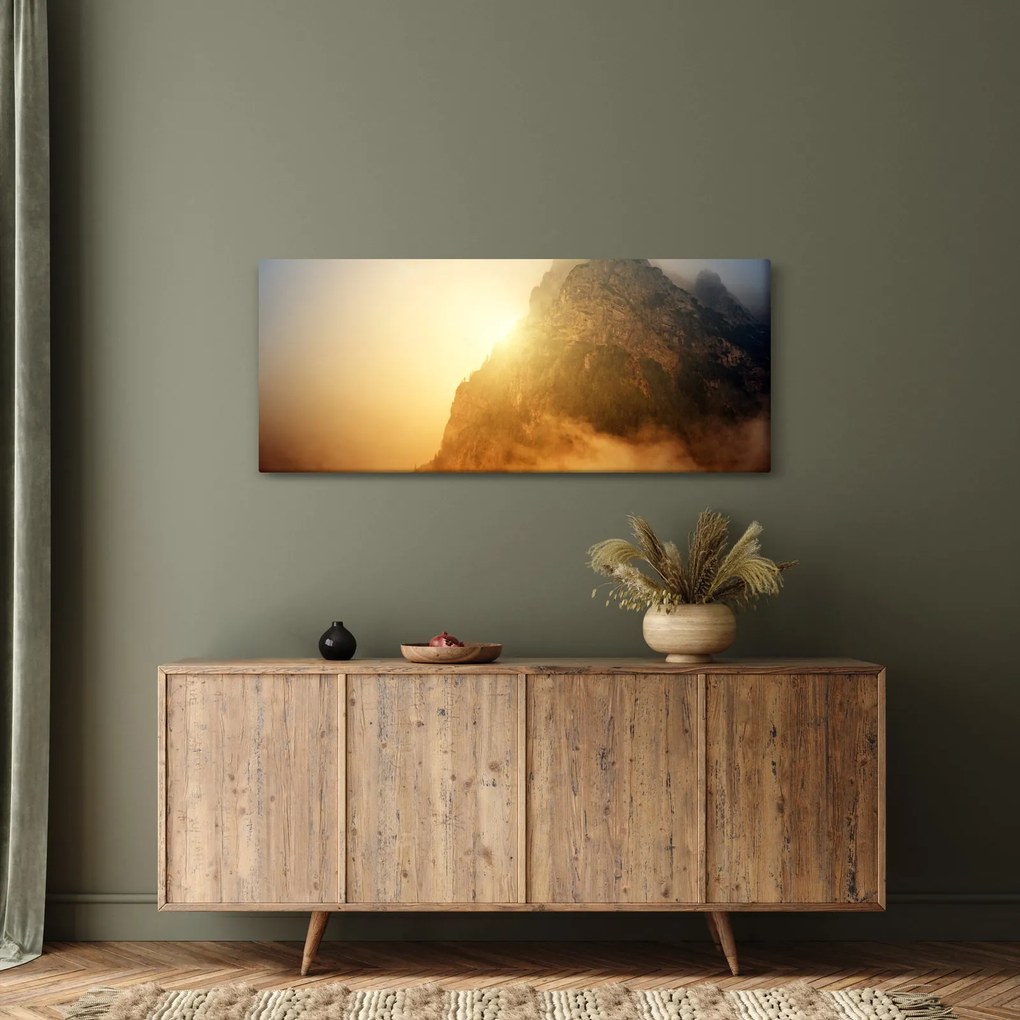 Tabloului muntelui în ceață (120x50 cm)