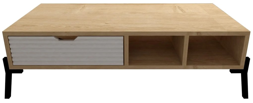 Set mobilier living Ponusetta (Stejar zafir + alb). 1107147