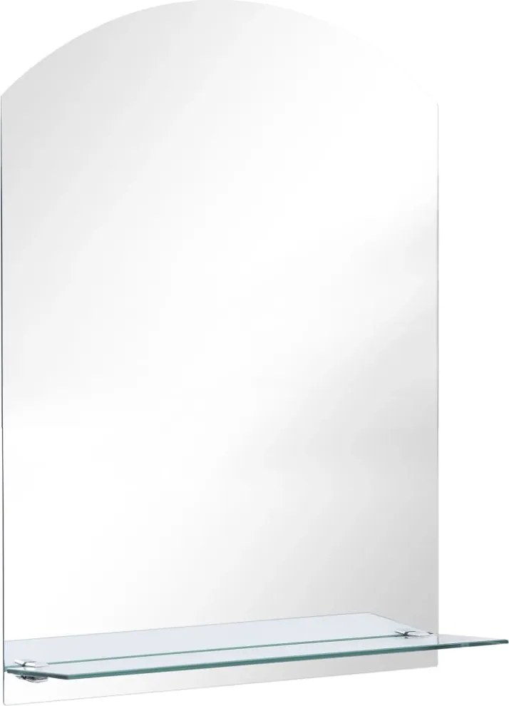 vidaXL Oglindă de perete cu raft, 50 x 70 cm, sticlă securizată