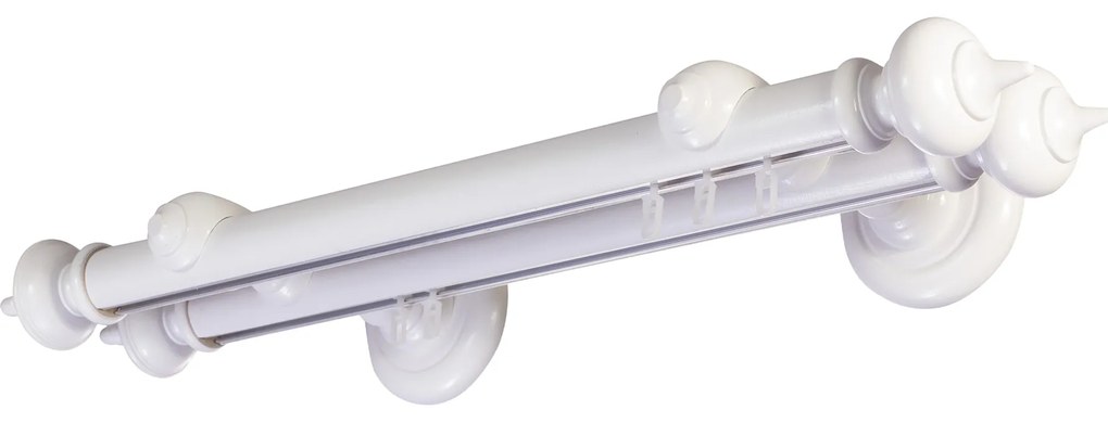 Galerie lemn perdea Stella double 35mm cu aluminiu