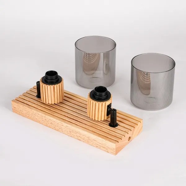 Brilagi - Spot HYGGE 2xE14/15W/230V lemn/fumuriu