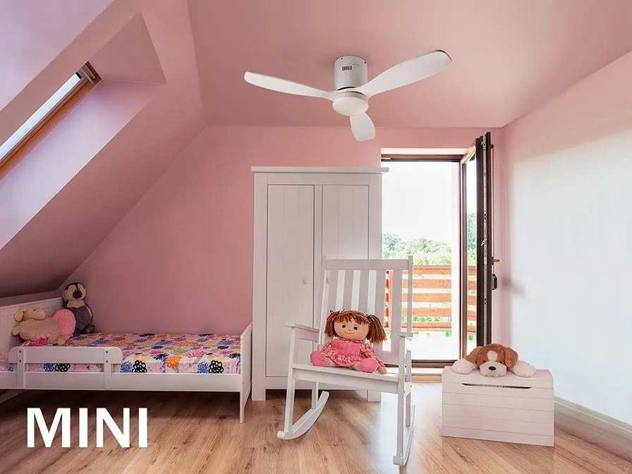 Lustra LED cu Ventilator si telecomanda Siroco MINI alb