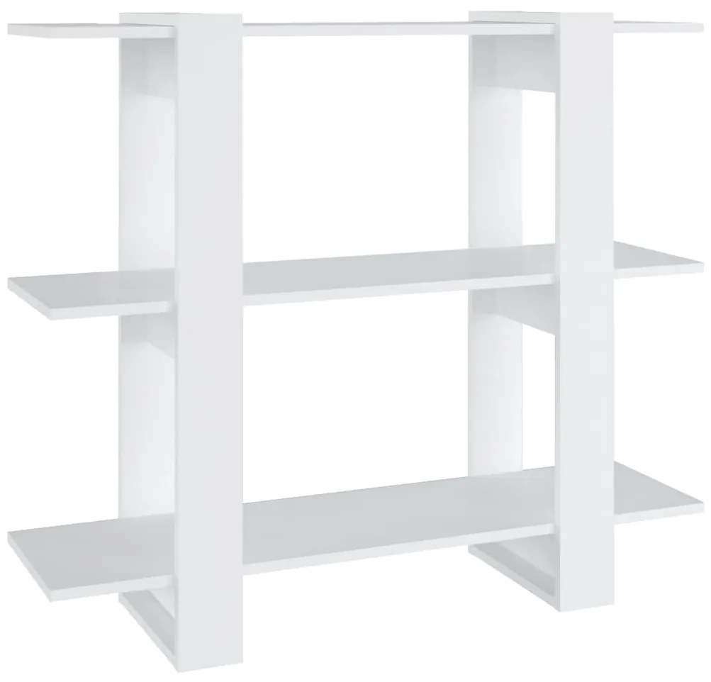 811547 vidaXL Bibliotecă/Separator cameră, alb, 100x30x87 cm