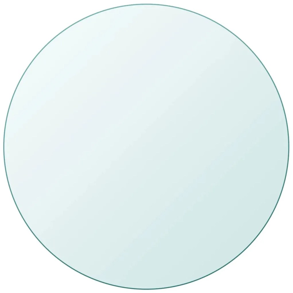 Blat masa din sticla securizata rotund 800 mm 1, Transparent, O 80 cm