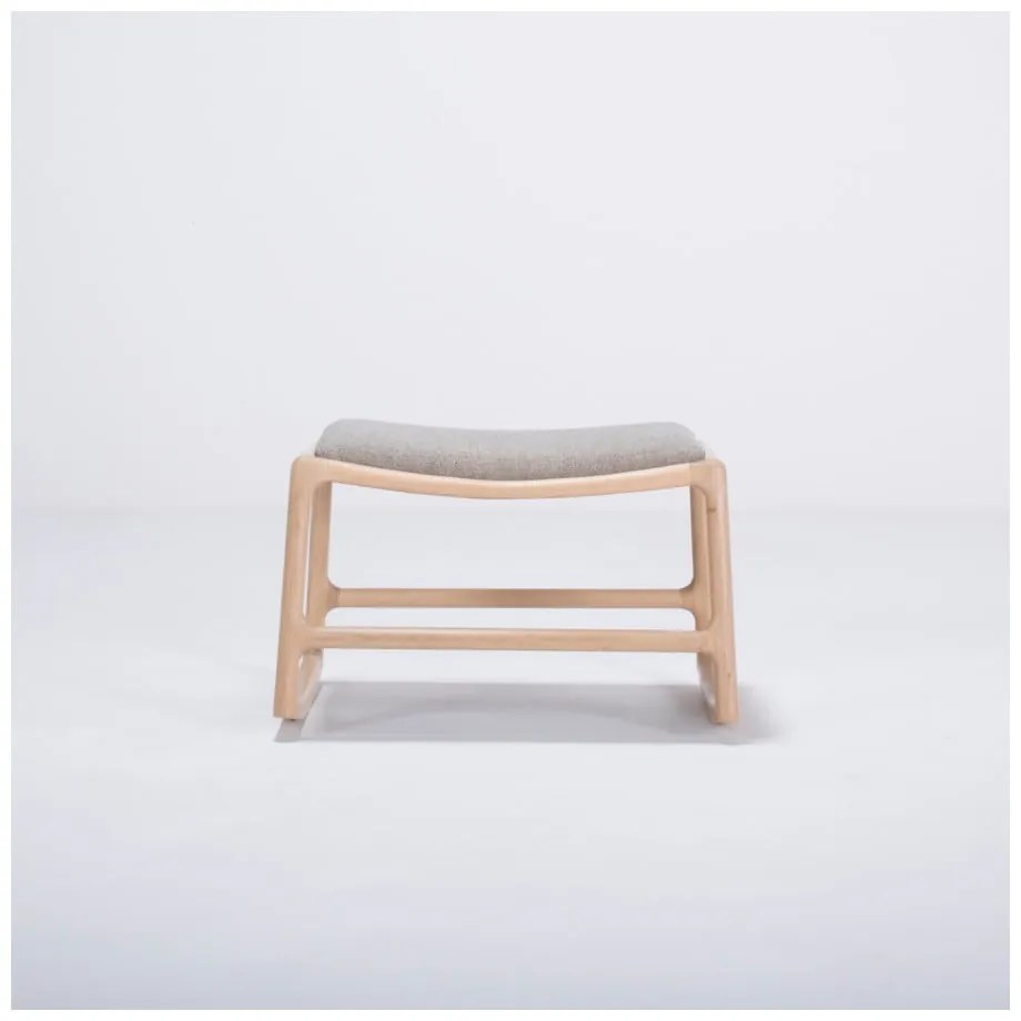 Scaun/taburet cu structură din lemn de stejar Gazzda Dedo, gri