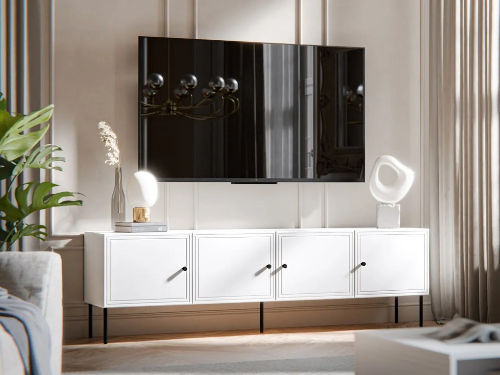 Dulap TV Godzes Bis 200 4D (Alb + Negru) . Promo -16%. 1106229