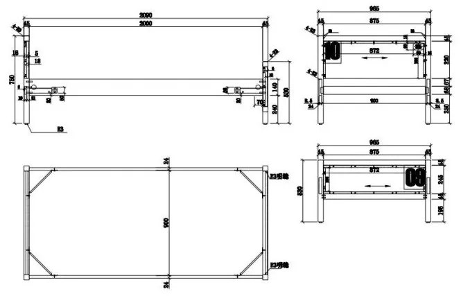 Pat Copii ALEX 90x200 cm, Pin Masiv cu Metal Negru – Vipack