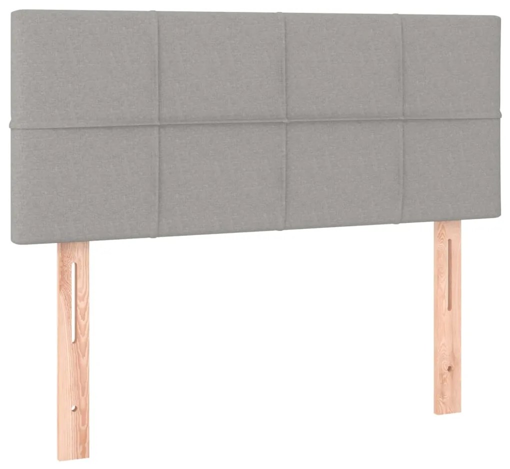 vidaXL Tăblie de pat, gri deschis, 90x5x78/88 cm, textil