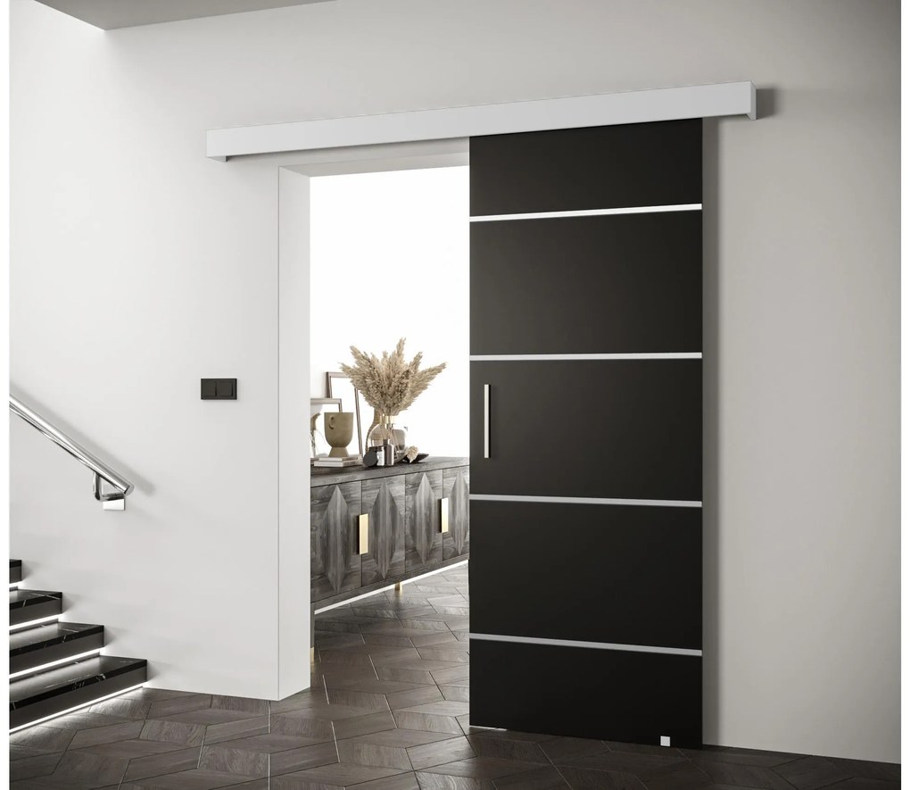 Uși culisante 70 cm Slavdro 4 (negru mat + alb mat). 1108757