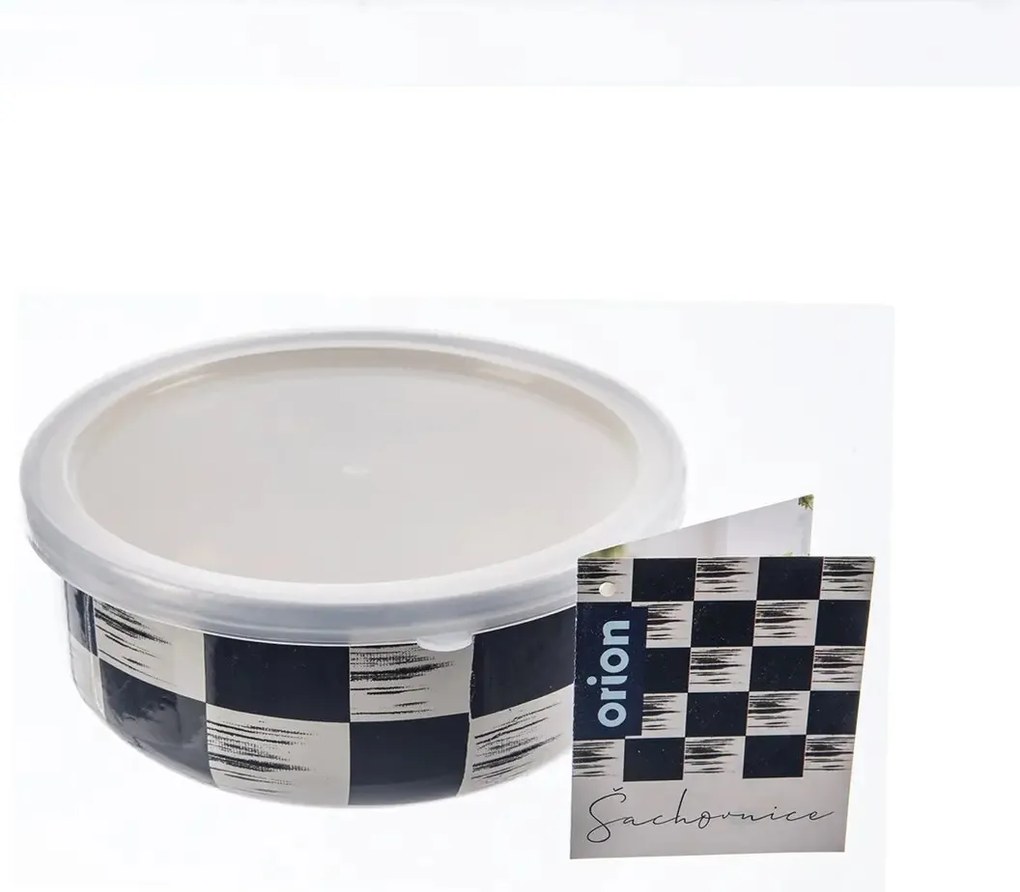 Orion Bol smaltat cu capac UH Șah Lem, diametru15,5 cm, S