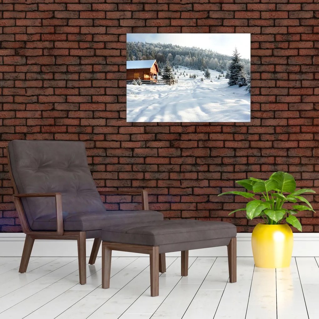 Tablou - Cabană de munte (70x50 cm)