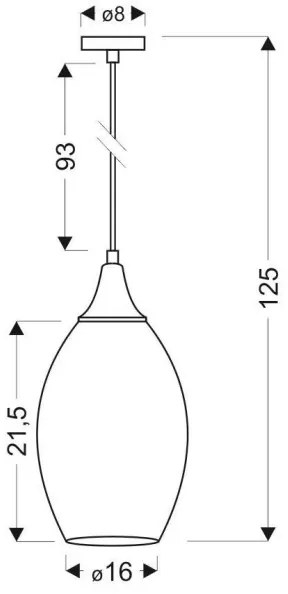 Lustră pe cablu CELIA 1xE27/60W/230V