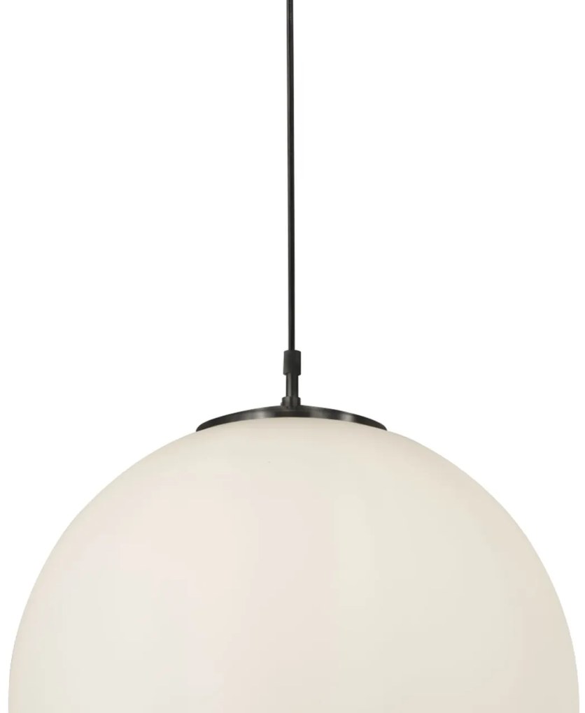 Lustra / Pendul design modern 30cm Atom black / opal 6088 SRT