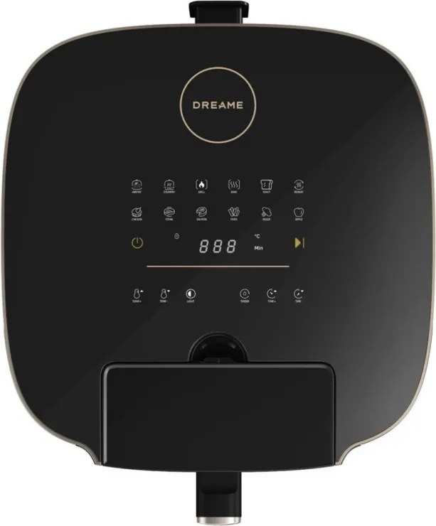 Friteuza cu aer cald Dreame AF30, 2300 W, 7 L, 12 programe, 50-200°C, Caldura ciclonica sus/jos, SmartSteam, LED, NTC, Alb