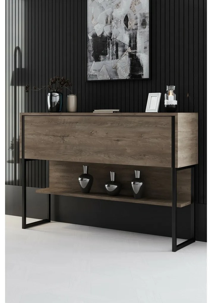 Comodă Luxe Walnut and Black