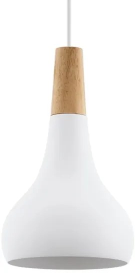 Eglo 901177 - Lustră cu cablu SABINAR, 1x E27/60W/230V, Ø 18 cm, alb