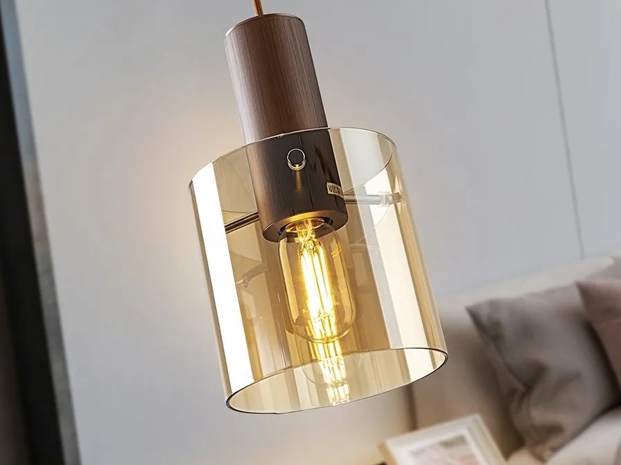 Pendul design modern Venize cupru/ chihlimbar