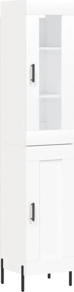 vidaXL Dulap înalt, alb, 34,5x34x180 cm, lemn prelucrat