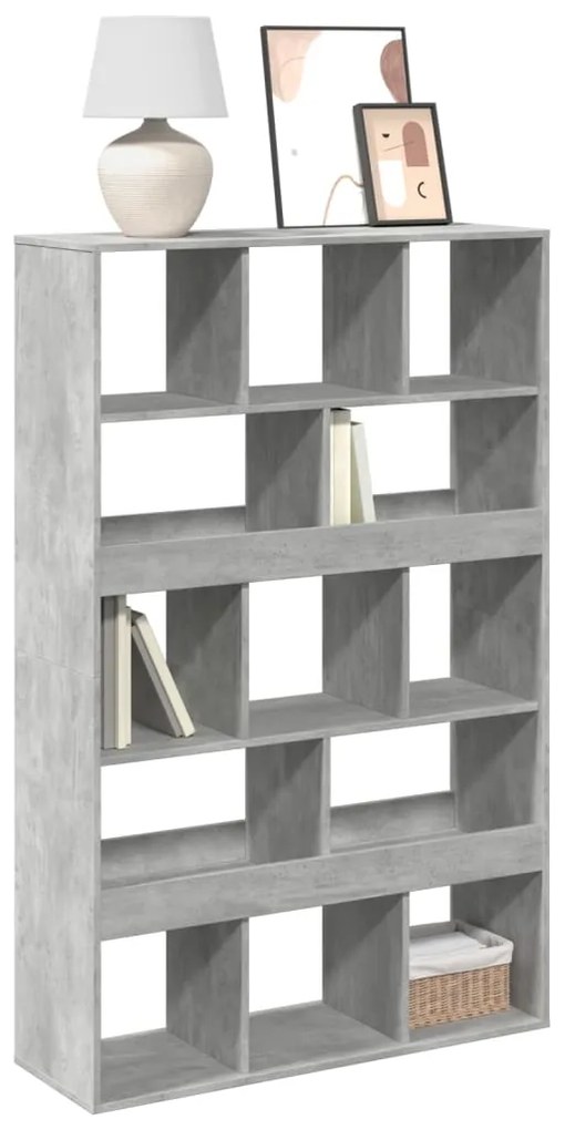 vidaXL Bibliotecă, gri beton, 100x33x156,5 cm, lemn prelucrat