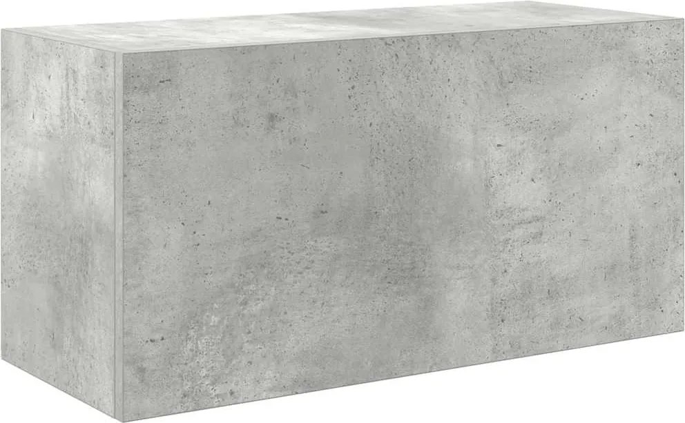vidaXL Dulap perete baie, gri beton, 60x25x30 cm, lemn prelucrat